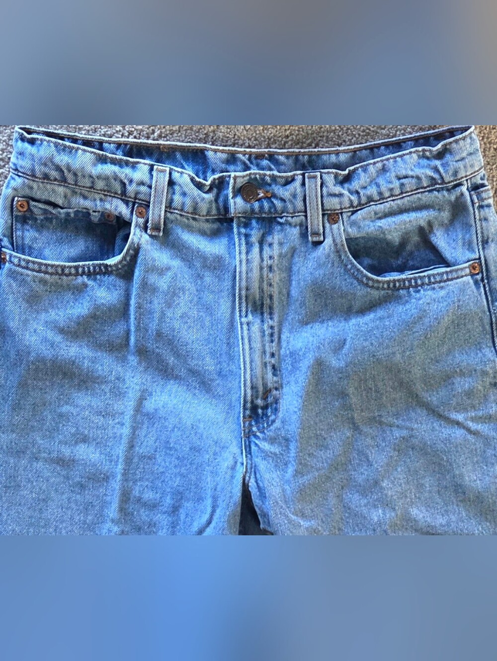 Vintage 1996 Levis 555 Men Blue Jeans Batwing Red Tab Made In The USA 36x30 - Picture 3 of 10
